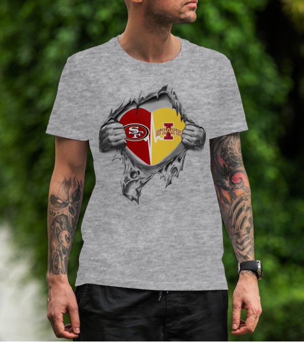San Francisco Iowa State Heart Emblem T-Shirt