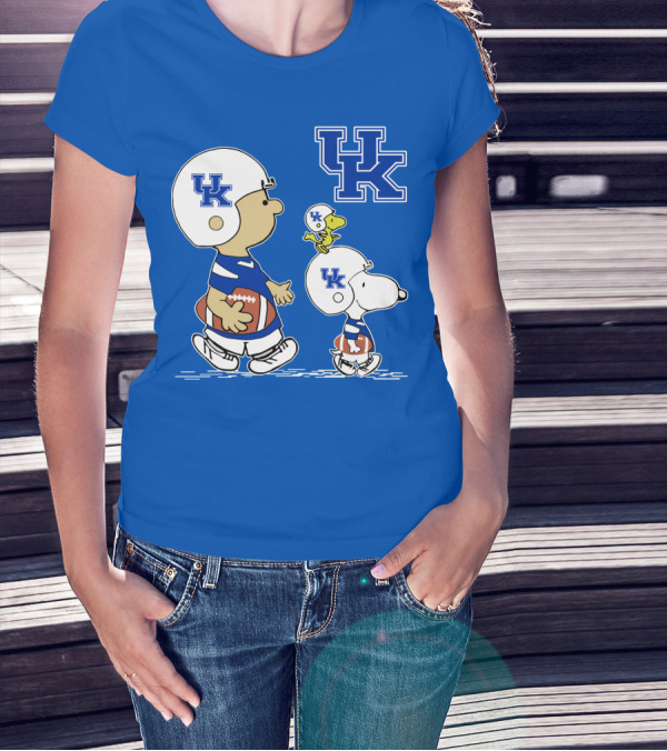 Kentucky Wildcats Peanuts Football Characters UK T-Shirt