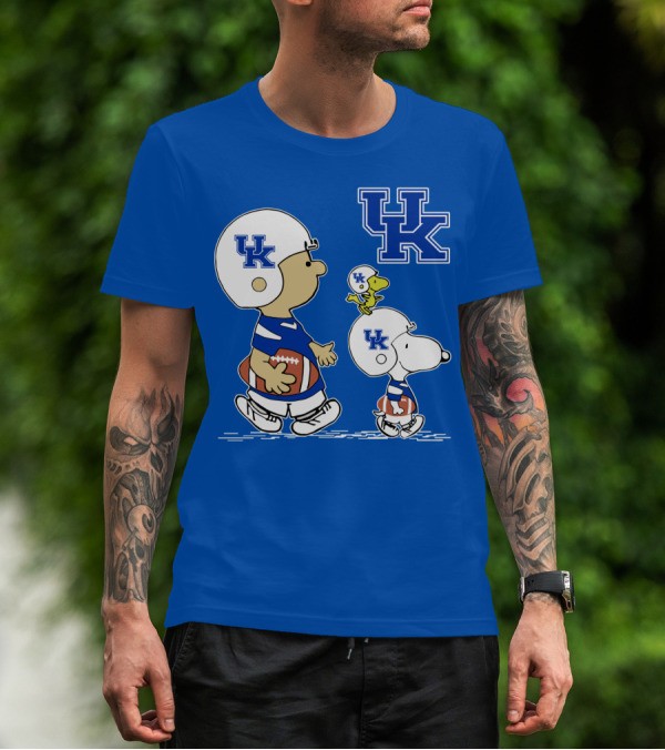 Kentucky Wildcats Peanuts Football Characters UK T-Shirt