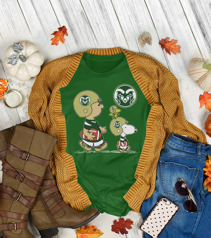 Colorado State Rams Peanuts Football Team Gear T-Shirt