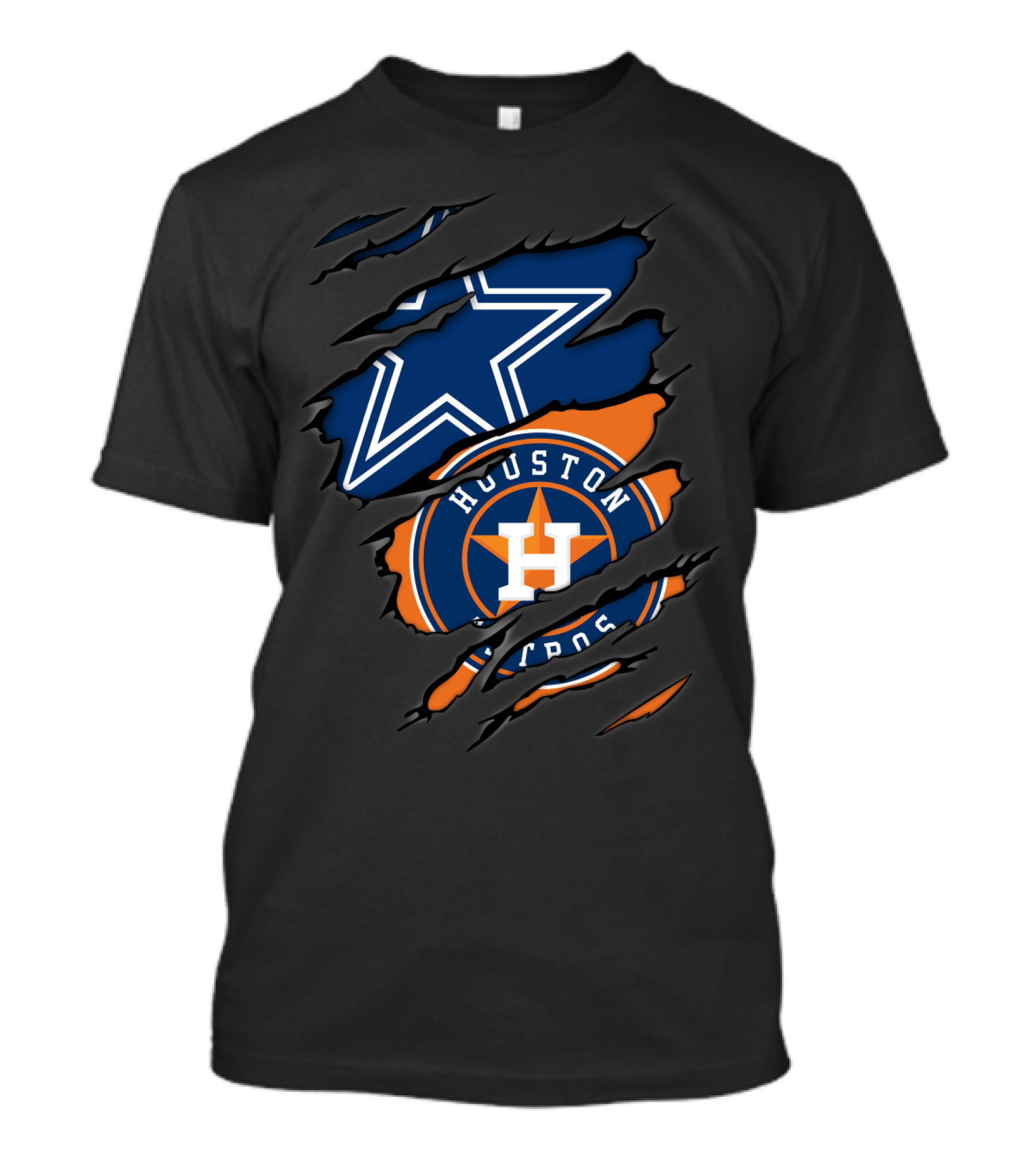 Dallas Cowboys Houston Astros Logo Mashup T-Shirt