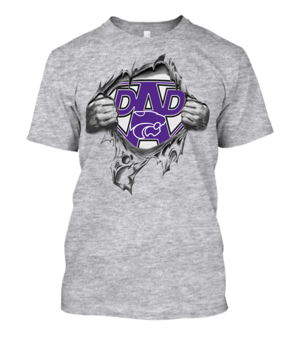 Kansas Wildcats Super Dad Hero T-Shirt