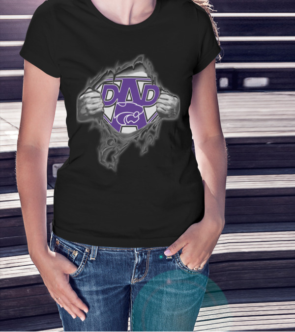 Kansas State Wildcats Super Dad Hero T-Shirt
