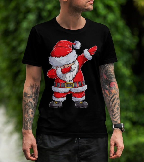 Dabbing Santa Claus Christmas Dance Pose T-Shirt