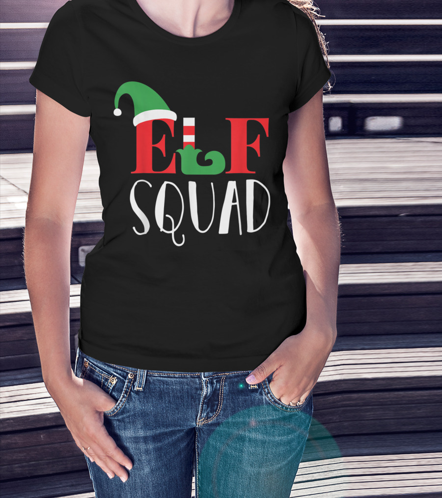 Family Christmas Matching Holiday Elf Squad Group T-Shirt