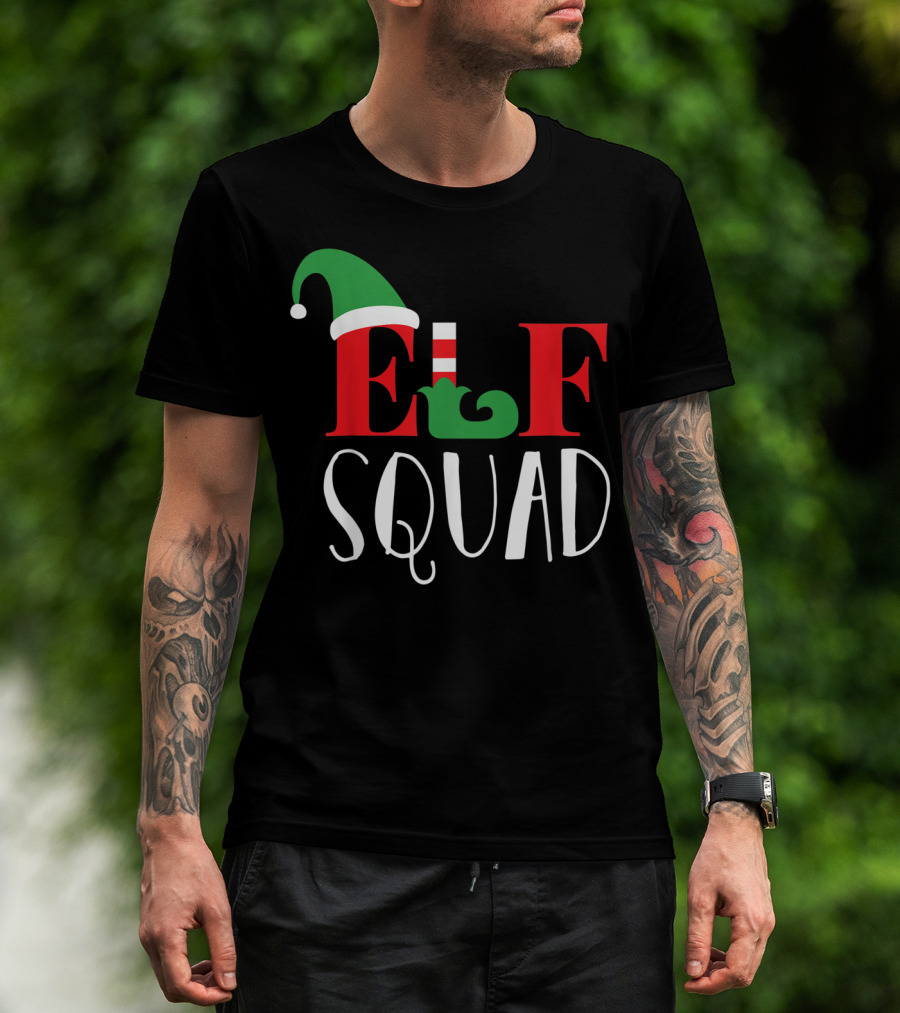 Family Christmas Matching Holiday Elf Squad Group T-Shirt