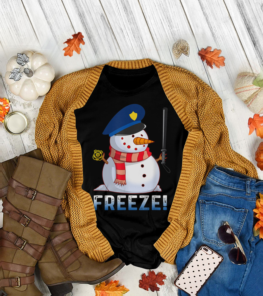 Police Snowman Freeze T-Shirt