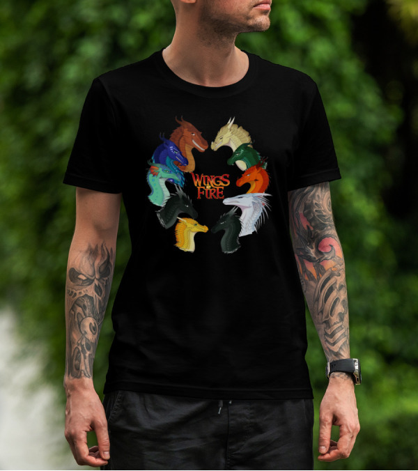 Wings Of Fire All Together Dragon Circle T-Shirt