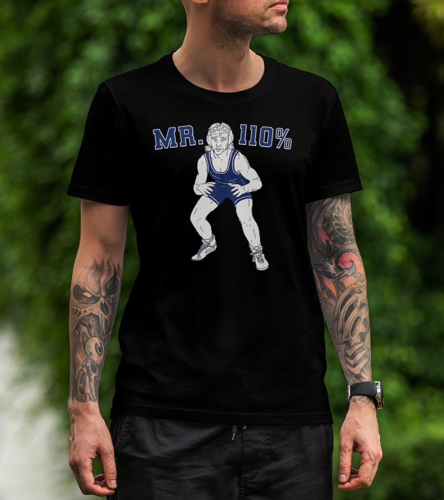 MR. 110% Wrestling Cartoon Wrestler T-Shirt