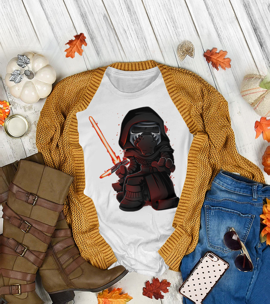 Kylo Ren Chibi with Red Lightsaber T-Shirt