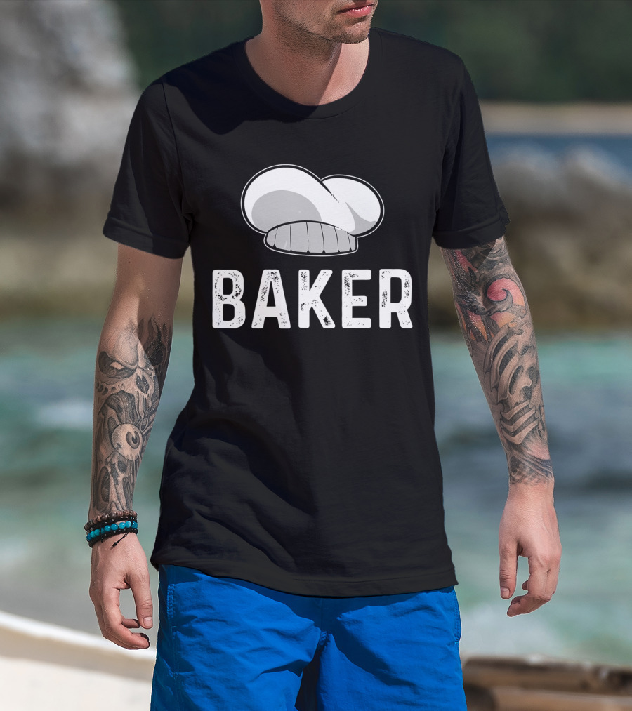 Baker Baking Bakery Chef Hat T-Shirt