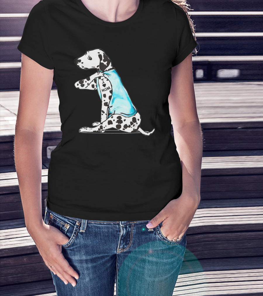 Dalmatian Tattoos I Love Mom T-Shirt