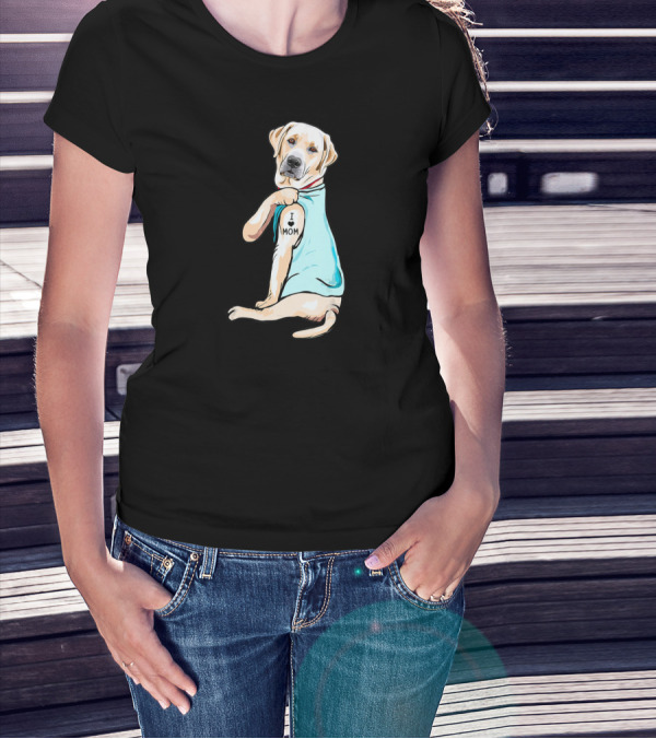 Labrador I Love Mom Tattoo T-Shirt
