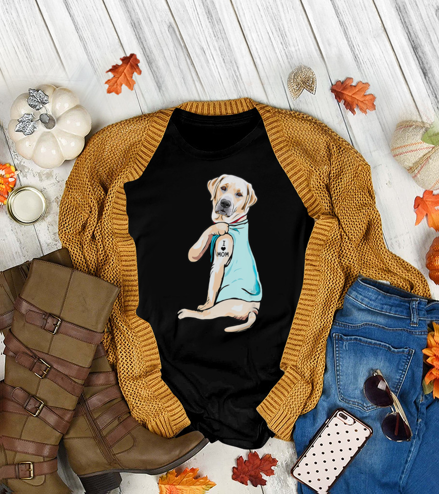 Labrador I Love Mom Tattoo T-Shirt