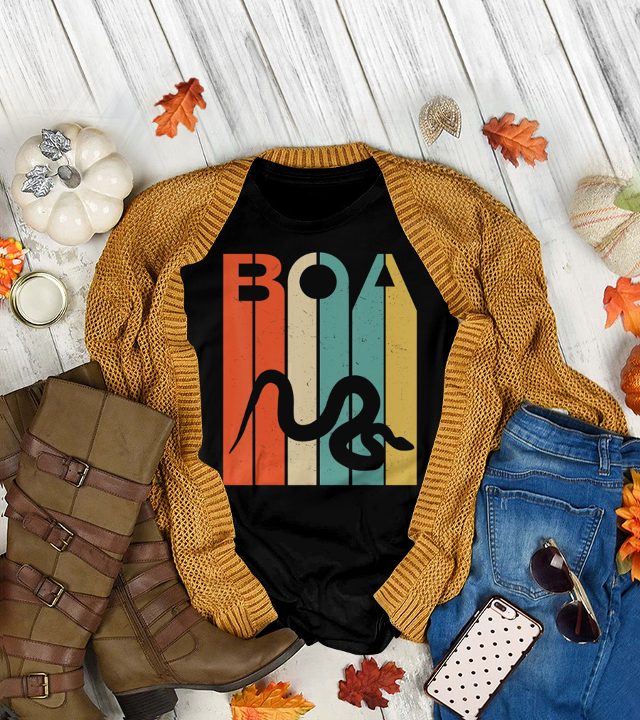 Boa Retro Stripes Vintage Constrictor T-Shirt