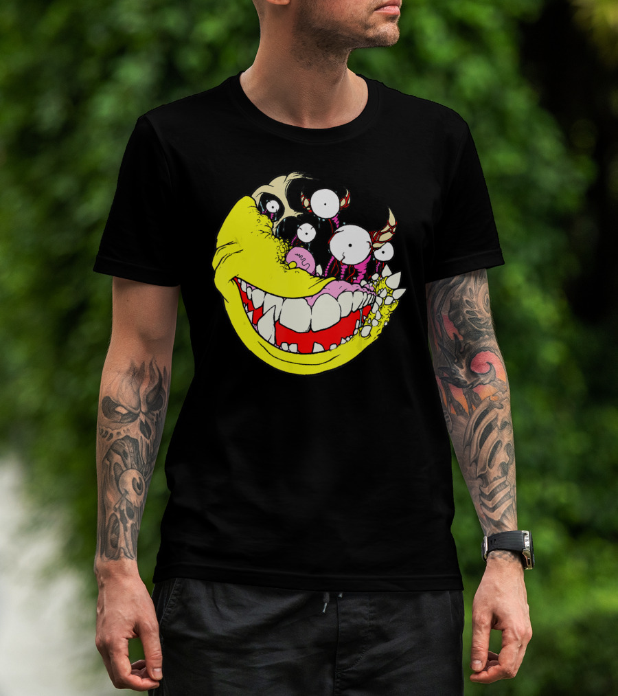 Wouldn't Hurt You To Smile Monster Face With Teeth And Eyes T-Shirt