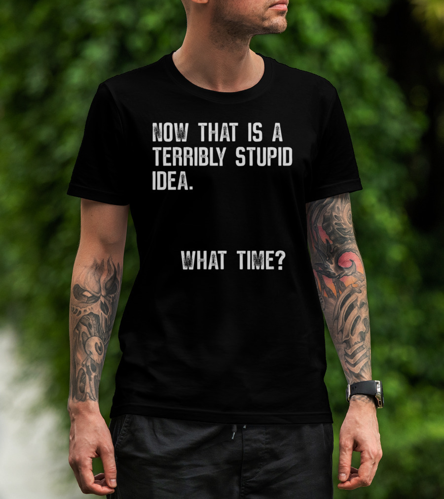 Now That Is A Terribly Stupid Idea What Time? T-Shirt