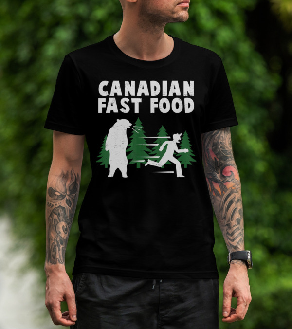 Canadian Fast Food Bear Chase Forest Adventure T-Shirt