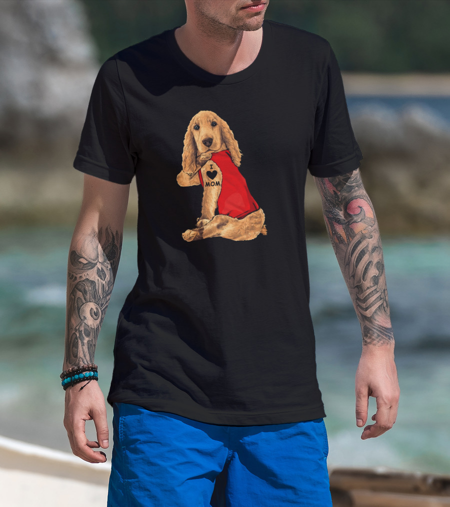 English Cocker Spaniel I Love Mom T-Shirt