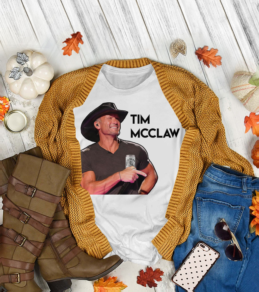 Tim McClaw White Claw Can Cowboy Hat T-Shirt