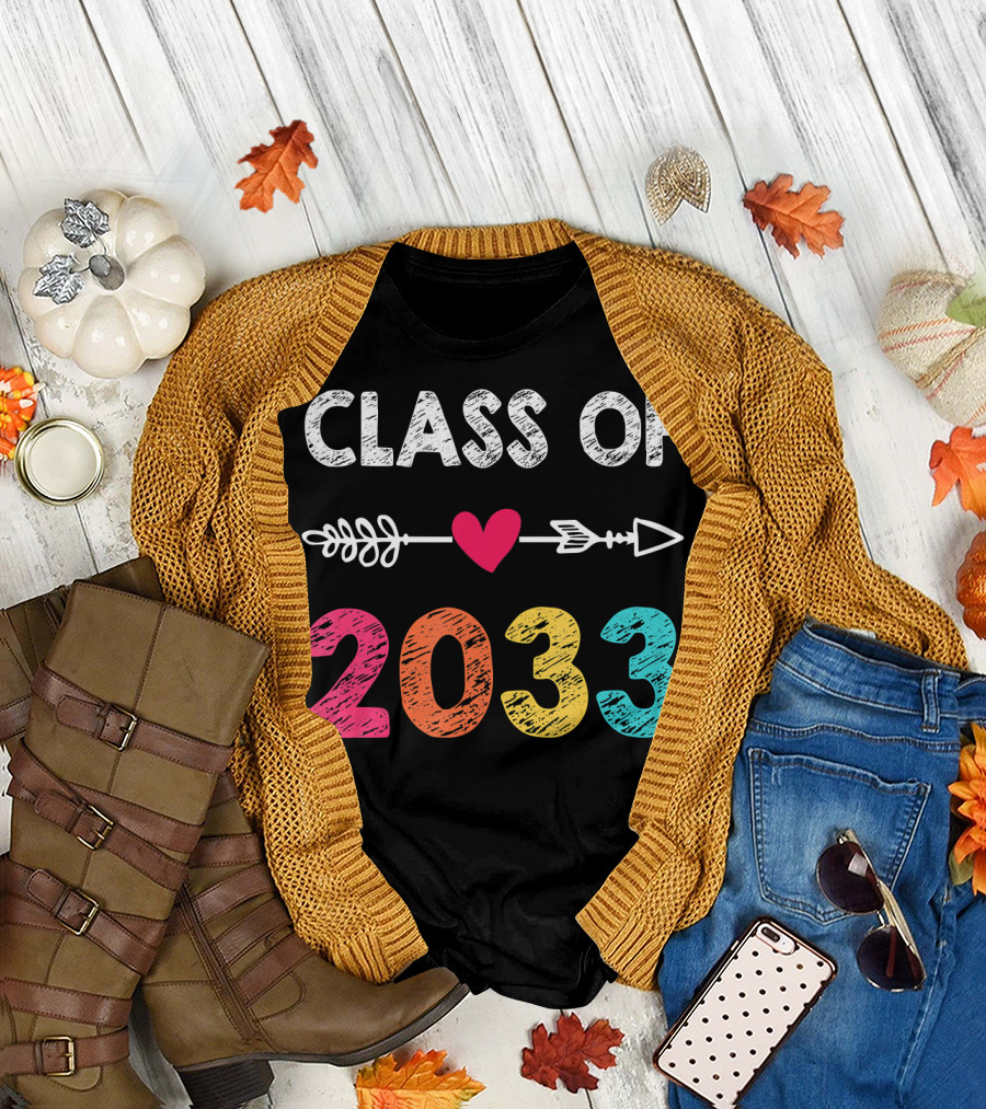 Class of 2033 Heart Arrow Preschool Graduation T-Shirt