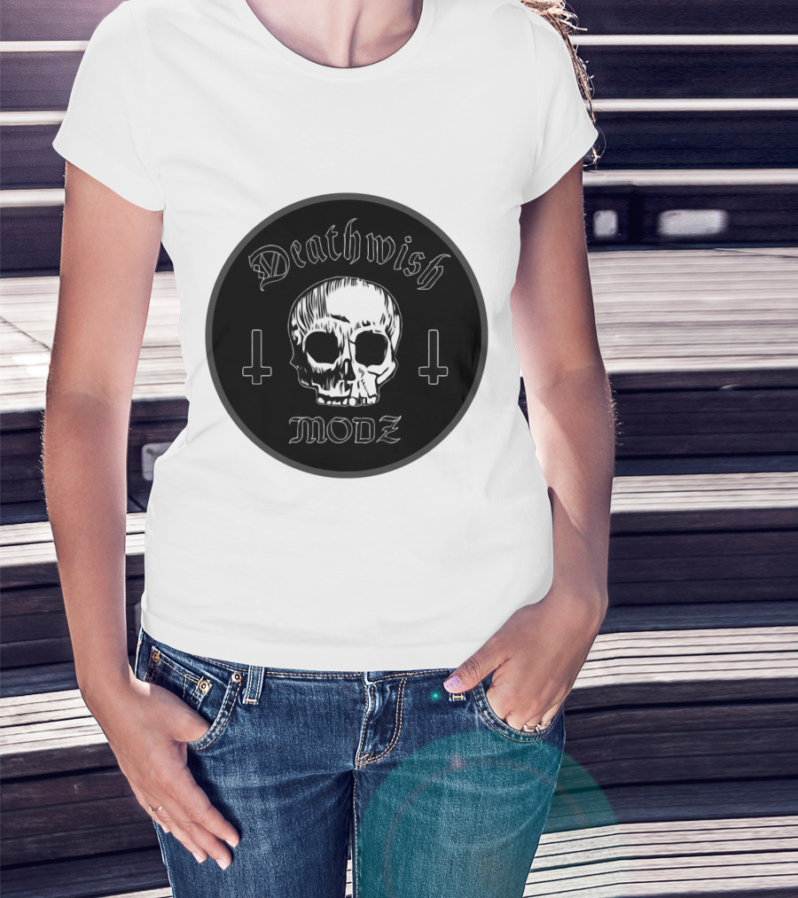 DeathWish Modz Skull With Inverted Crosses T-Shirt