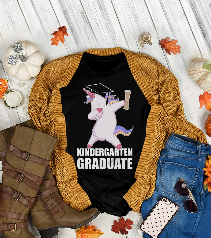 Kindergarten Graduate Unicorn Dab Graduation T-Shirt