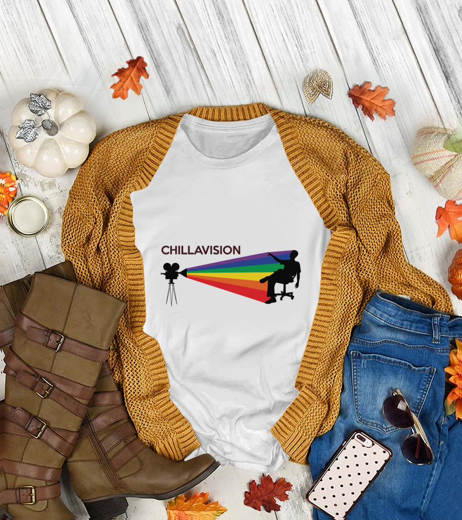 CHILLAVISION FIRST EDITION SILHOUETTE WITH RAINBOW CAMERA PROJECTION T-Shirt