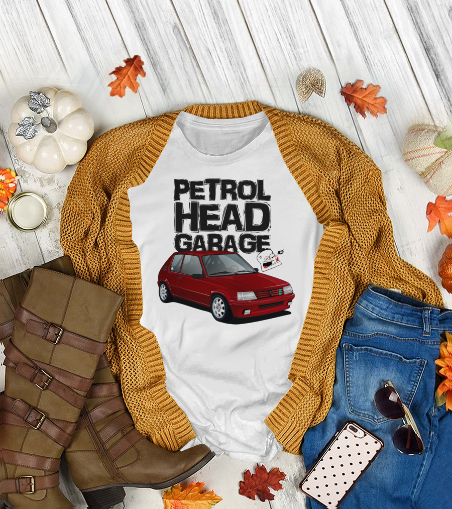 Petrol Head Garage Peugeot 205 RFS Car Enthusiast T-Shirt
