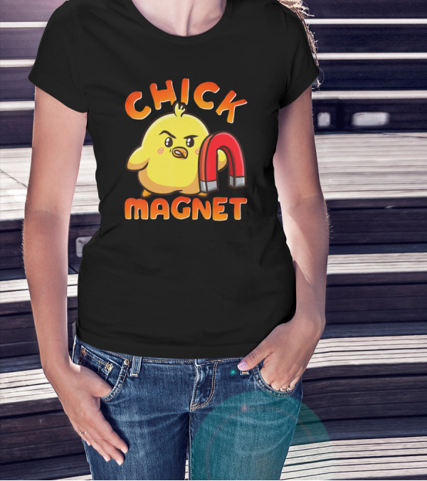 Chick Magnet Costume Magnetic Little Chicken With Red Magnet T-Shirt