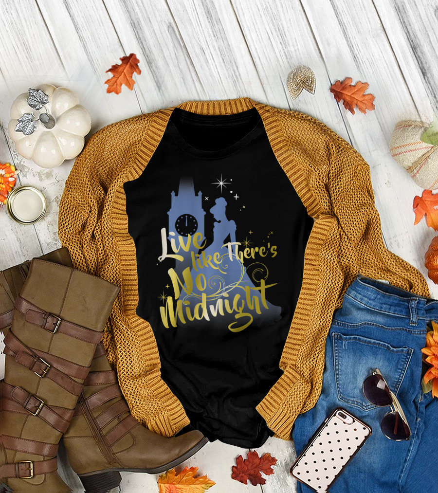 Cinderella Live Like There's No Midnight Disney Clock Tower T-Shirt