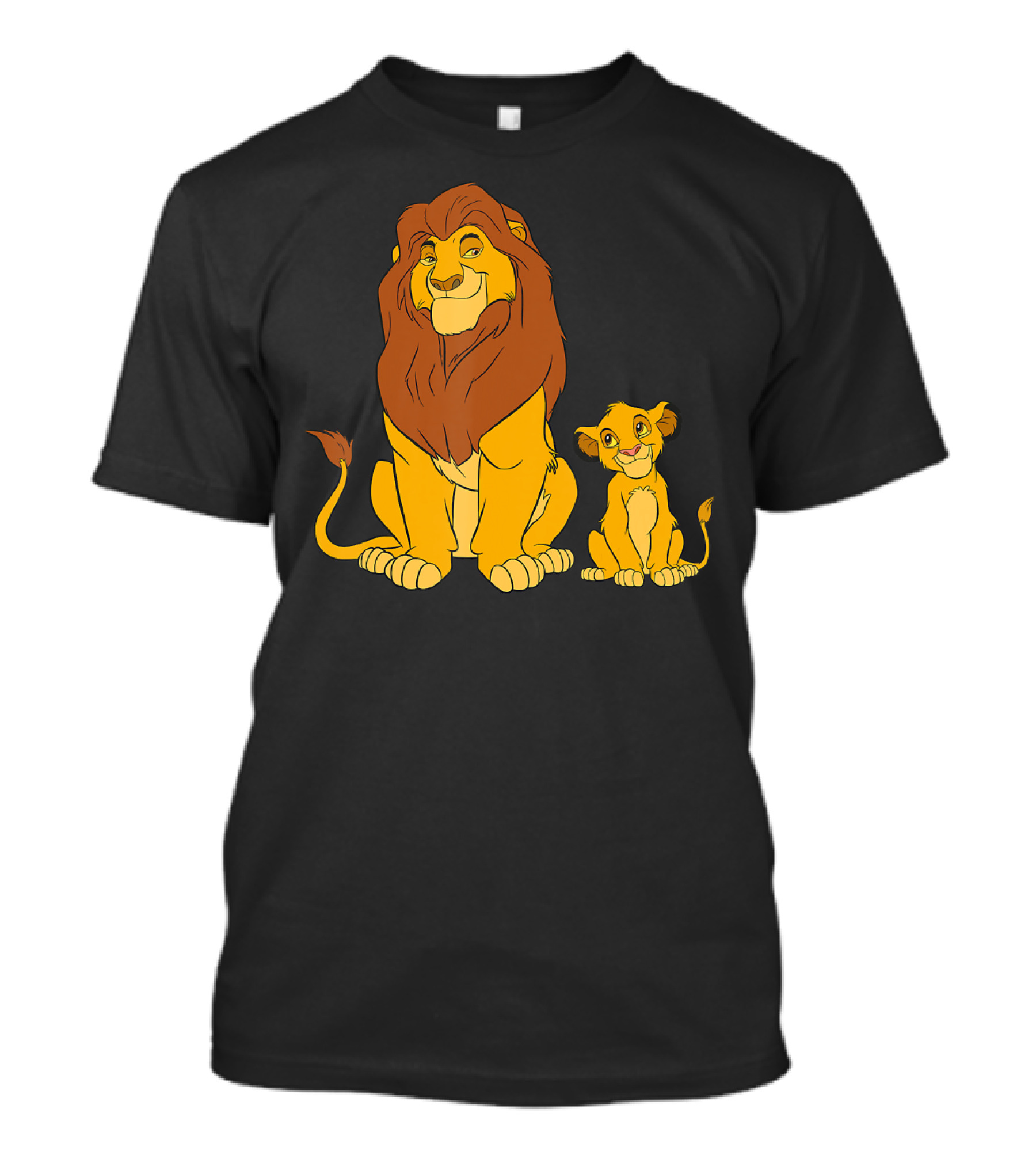 Disney The Lion King Mufasa And Young Simba Sitting Together T-Shirt
