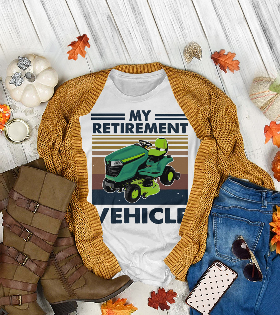 My Retirement Vehicle Lawn Mower Retro T-Shirt