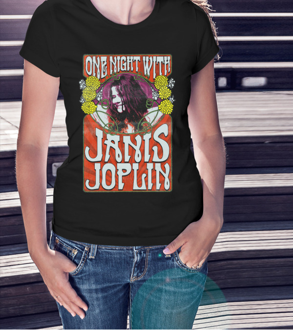 One Night With Janis Joplin Psychedelic Floral Burst T-Shirt
