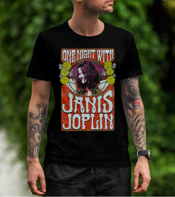 One Night With Janis Joplin Psychedelic Floral Burst T-Shirt