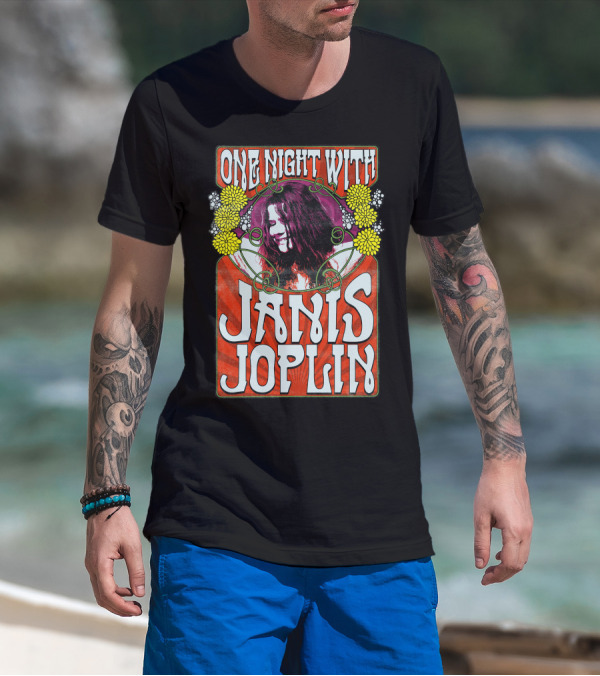 One Night With Janis Joplin Psychedelic Floral Burst T-Shirt