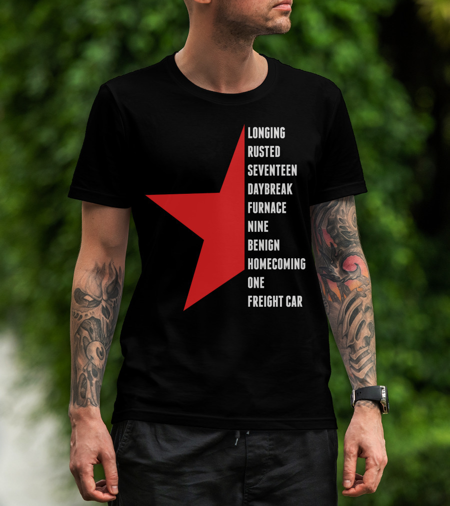 Winter Soldier Longing Rusted Seventeen Daybreak Furnace Nine Benign Homecoming One Freight Car T-Shirt