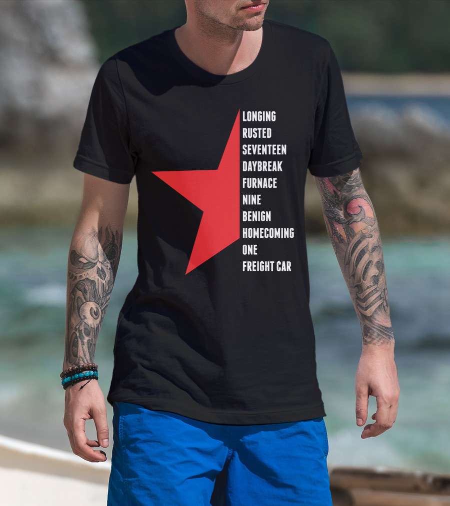 Winter Soldier Longing Rusted Seventeen Daybreak Furnace Nine Benign Homecoming One Freight Car T-Shirt
