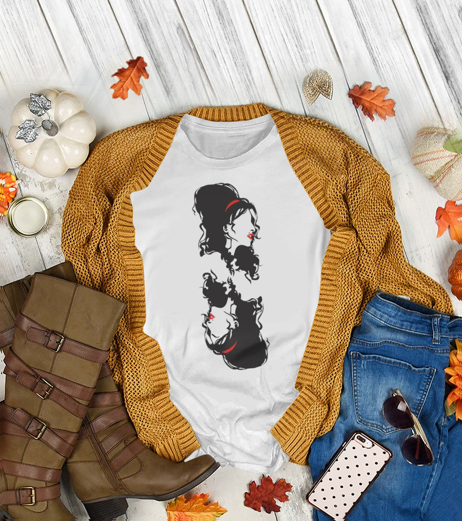 Ace Card Amy Winehouse Mirror Profile T-Shirt