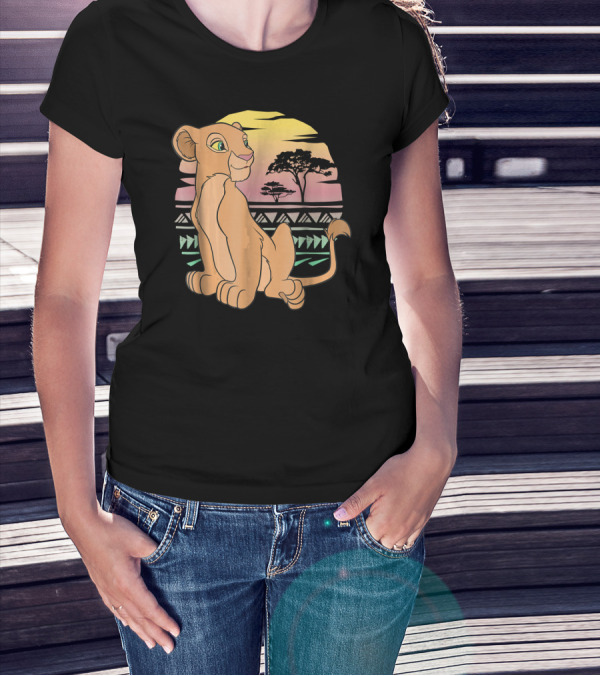 Disney The Lion King Nala 90s Sunset Scene T-Shirt