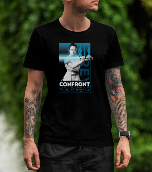 Star Wars The Rise Of Skywalker Rey Confront Your Fear Jedi T-Shirt