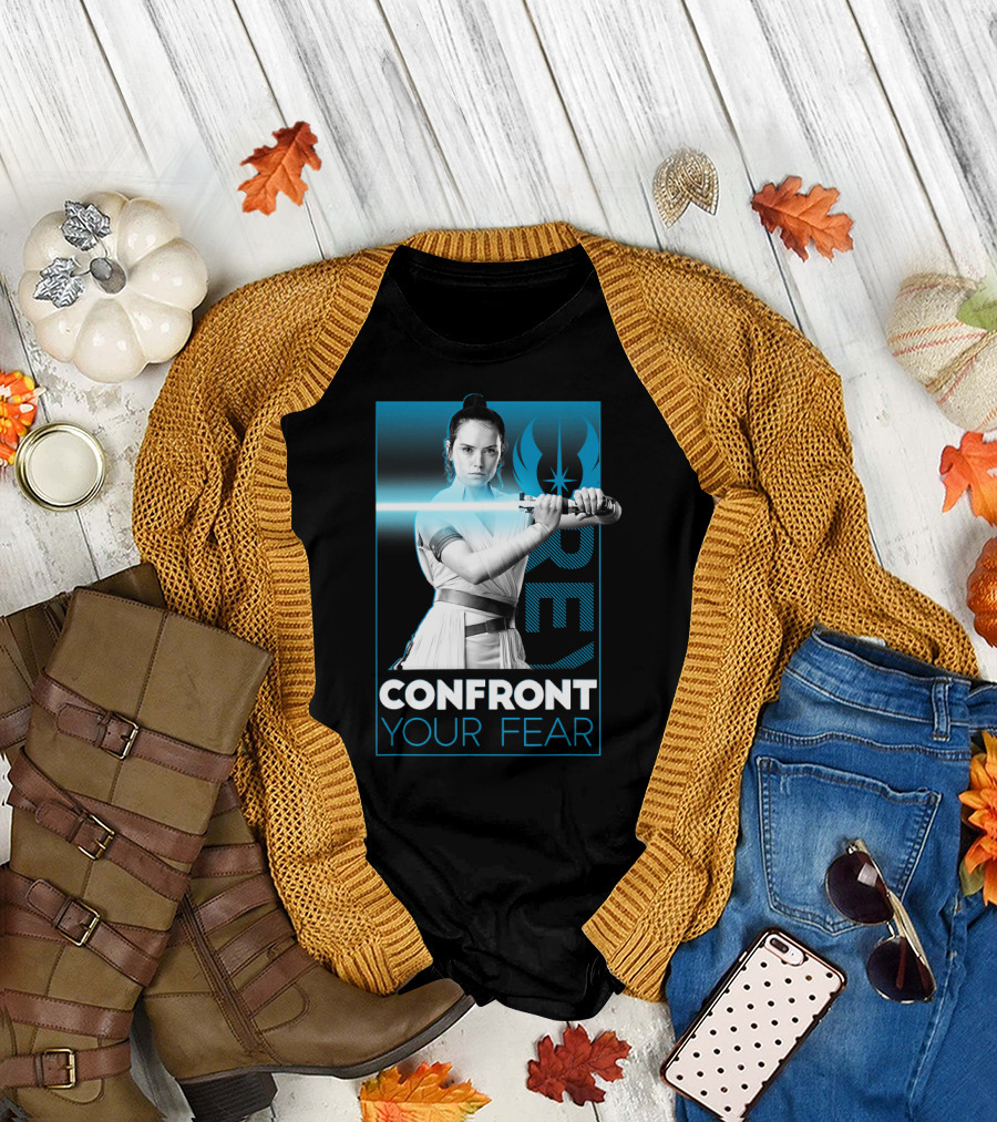 Star Wars The Rise Of Skywalker Rey Confront Your Fear Jedi T-Shirt