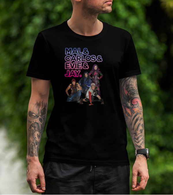 Mal And Carlos And Evie And Jay Disney Descendants Evil T-Shirt