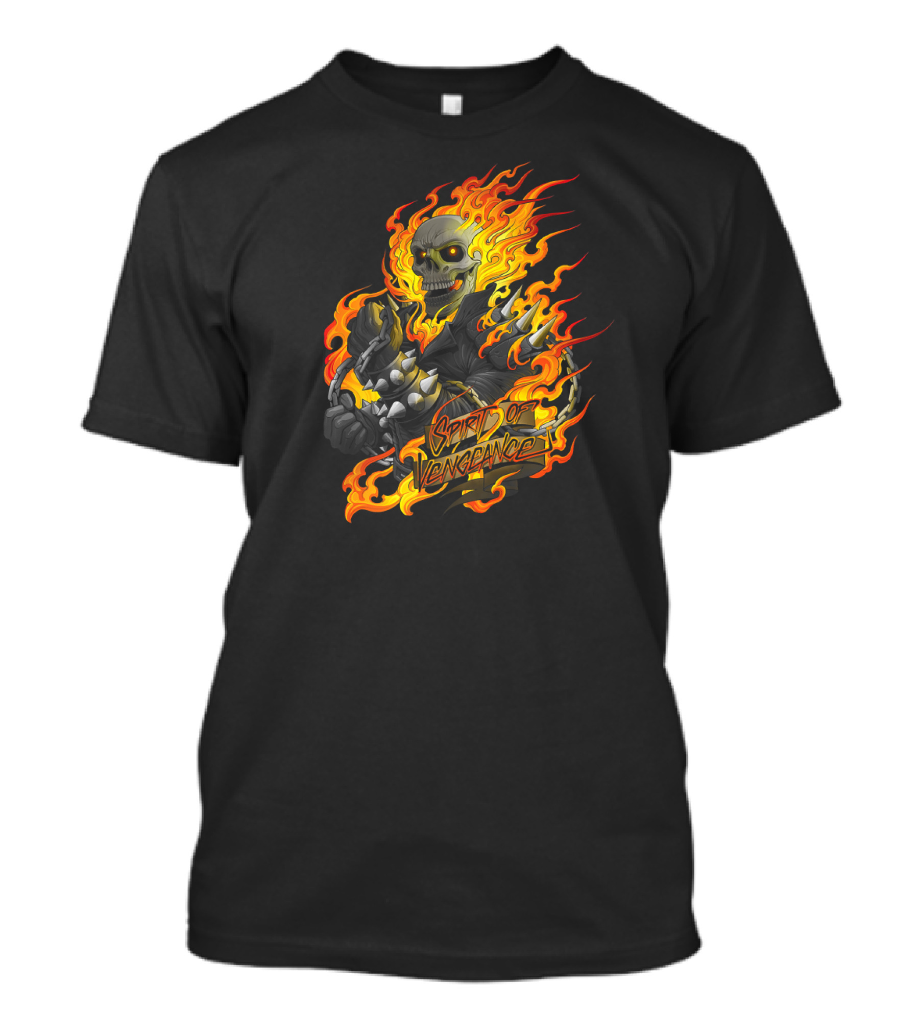 Ghost Rider Marvel Spirit Of Vengeance Flaming Skull T-Shirt