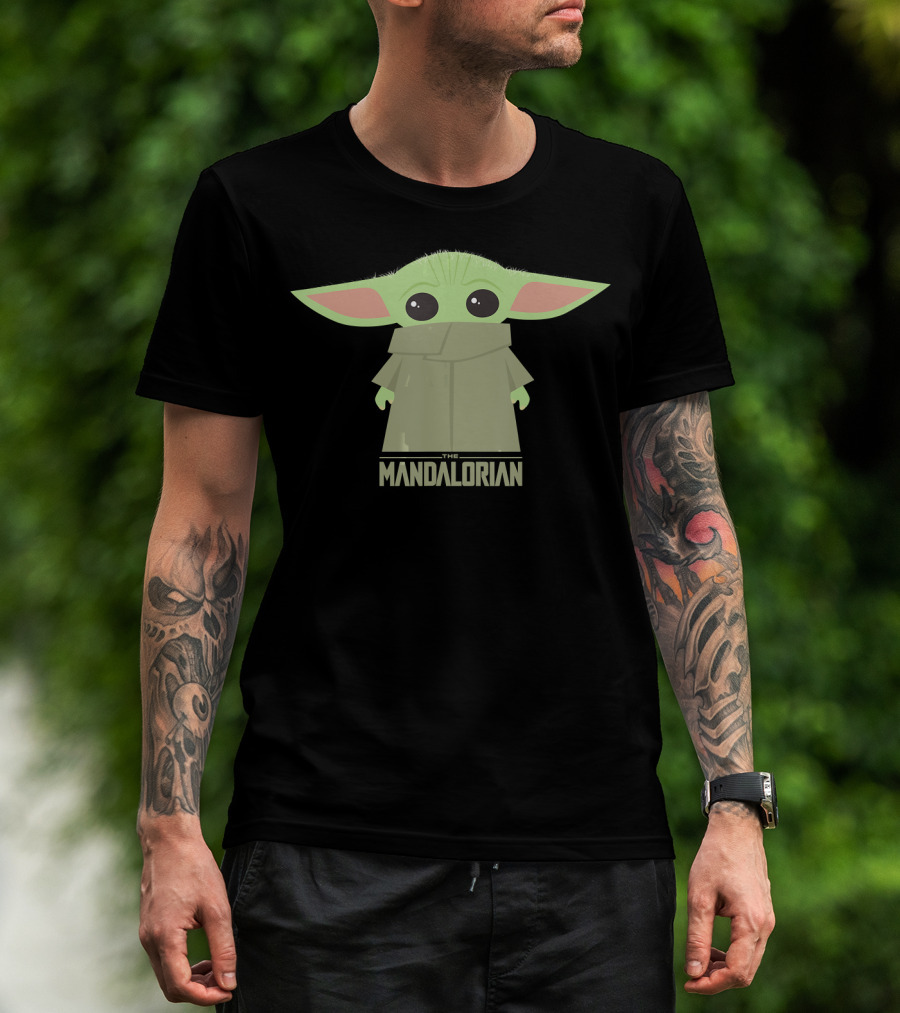 Star Wars The Mandalorian The Child Grogu Hidden Face Iconic Character T-Shirt