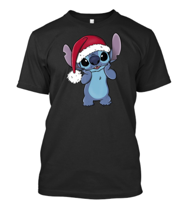 Disney Lilo And Stitch Santa Hat Christmas Stitch T-Shirt