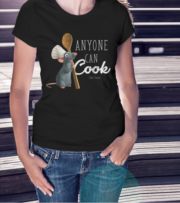 Pixar Ratatouille Remy Anyone Can Cook Chef Gusto T-Shirt