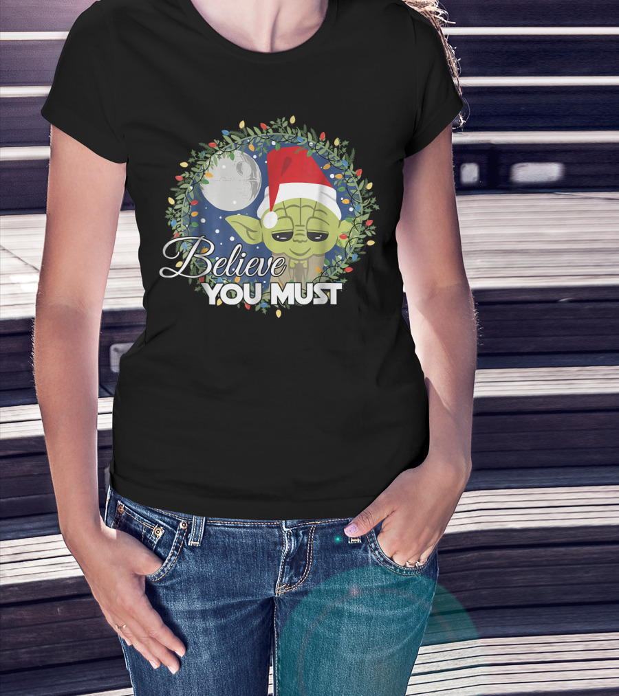 Believe You Must Yoda Santa Star Wars Christmas Reef T-Shirt