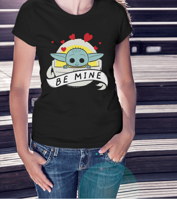 Star Wars The Mandalorian The Child Be Mine Hearts T-Shirt
