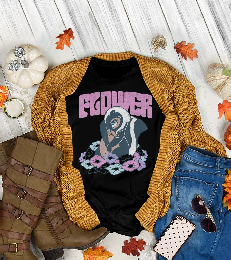 Disney Bambi Flower Surrounded by Flowers T-Shirt